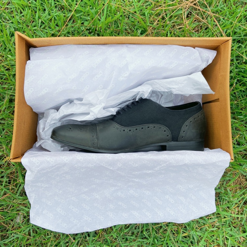 UK 5 ASOS BLACK VINTAGE ARIEL BROGUE SHOES